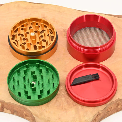 Hammercraft Rasta Aluminium Grinder 4-teilig - ⌀63mm