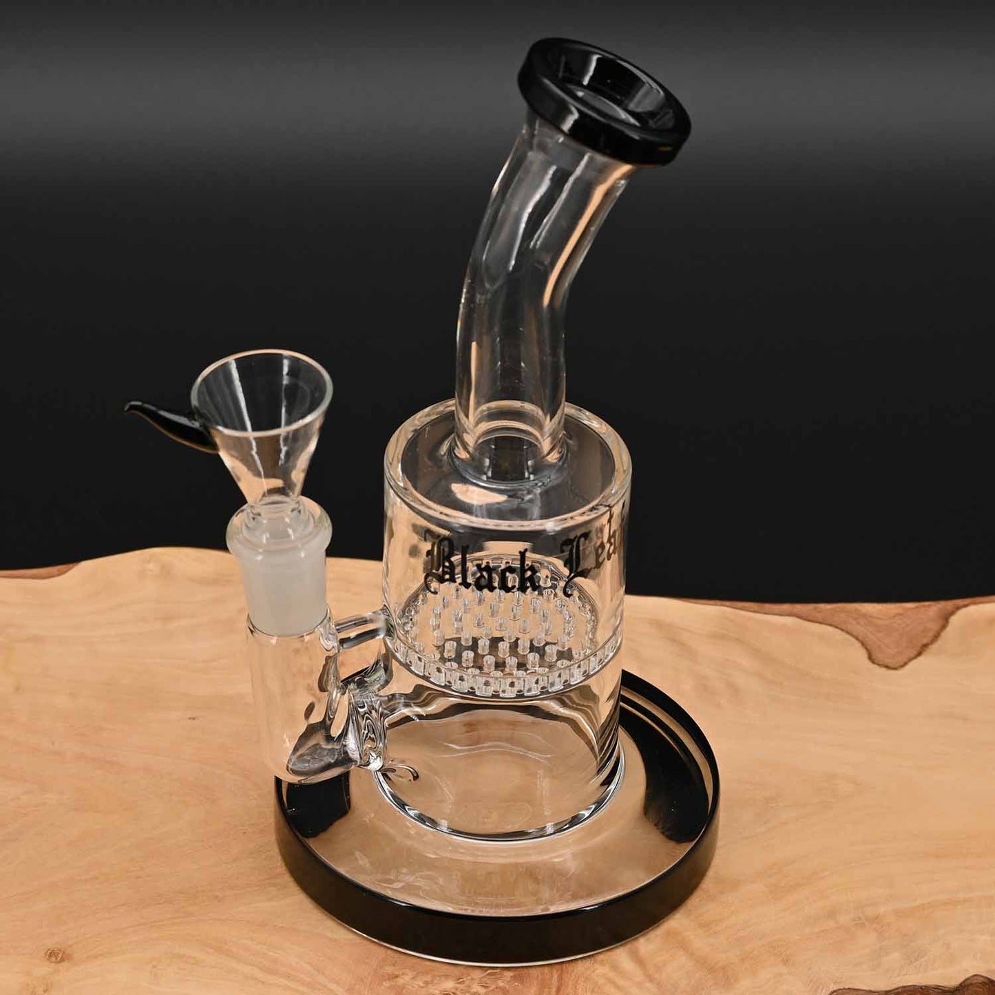 Black Leaf HoneyComb Bubbler (18cm)