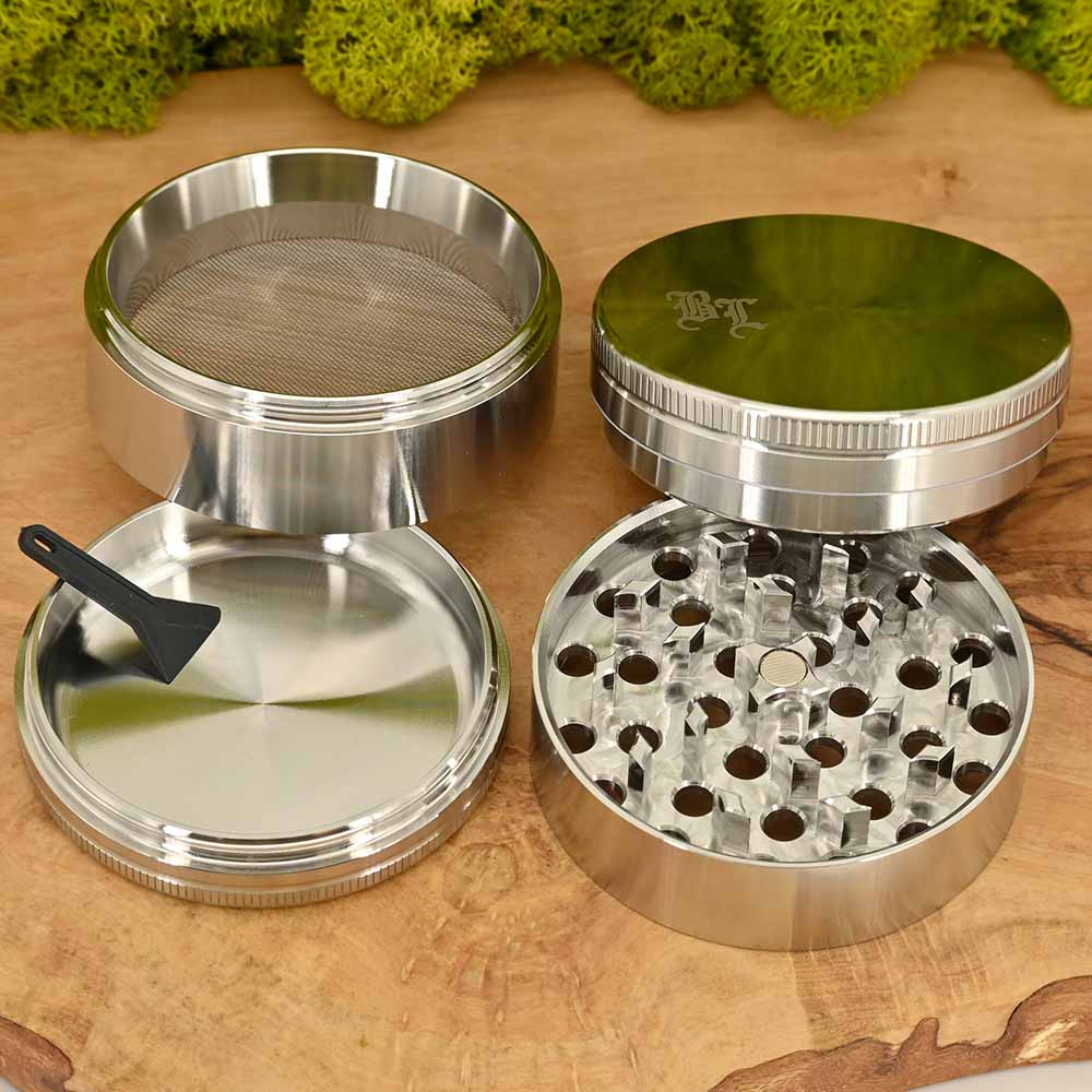 Black Leaf Edelstahl Grinder ⌀63mm - 4 teilig