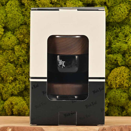 Black Leaf Holz Grinder mit Violettglas