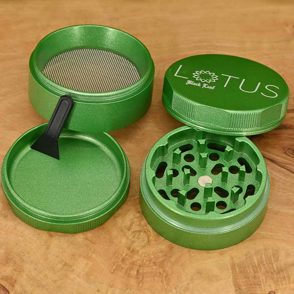 Black Leaf Lotus Keramik Grinder - grün ⌀53mm