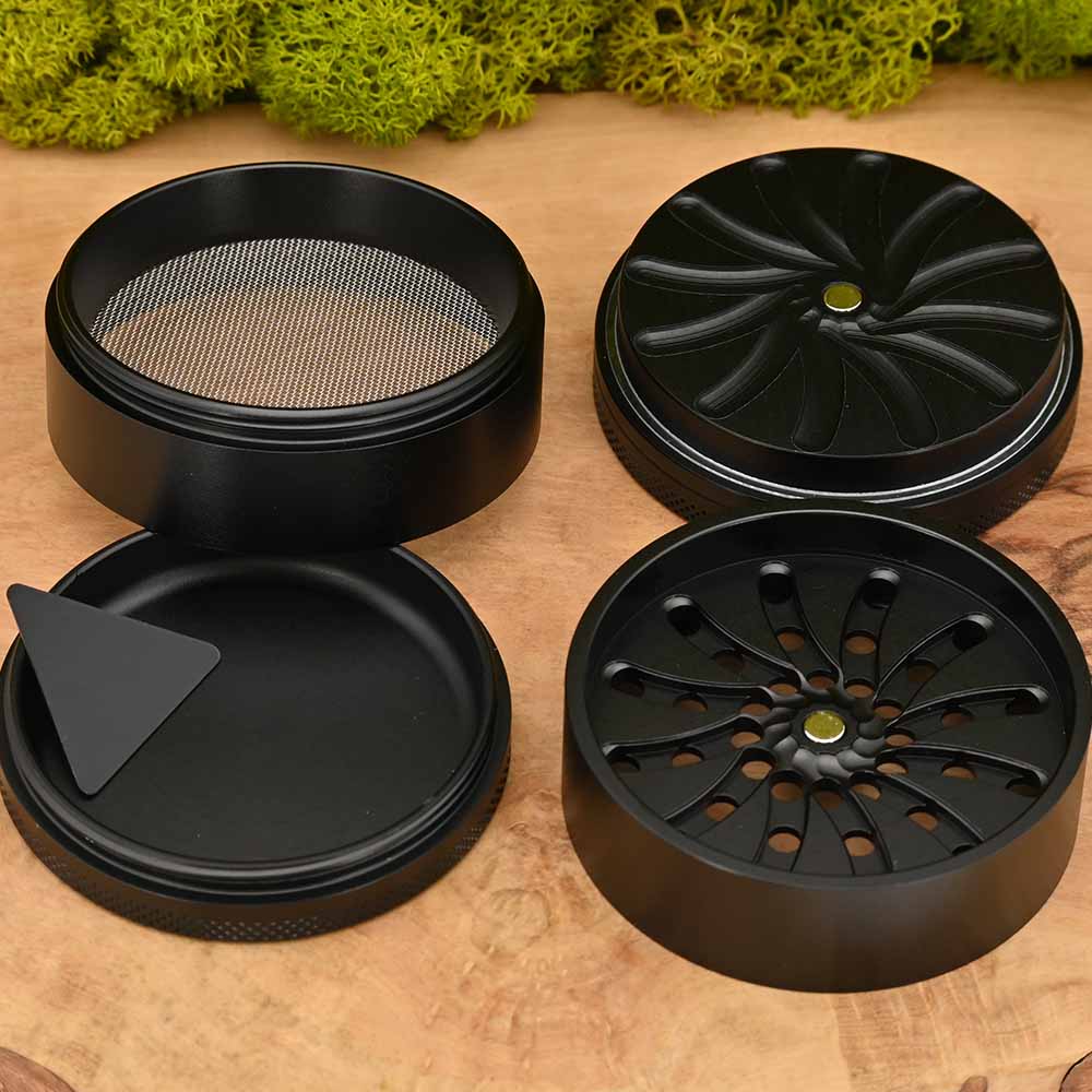 Black Leaf Masher Aluminium Grinder - ⌀63mm