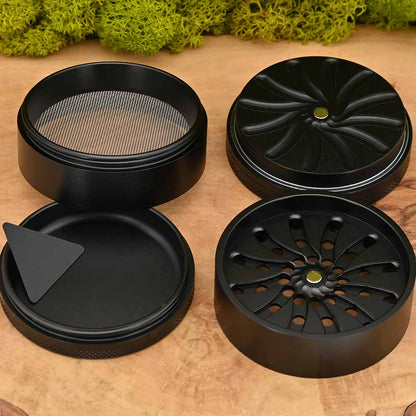 Black Leaf Masher Aluminium Grinder - ⌀63mm