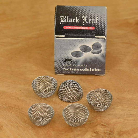 Edelstahl-Schüsselsiebe ohne Rand - Black Leaf (12,7mm)