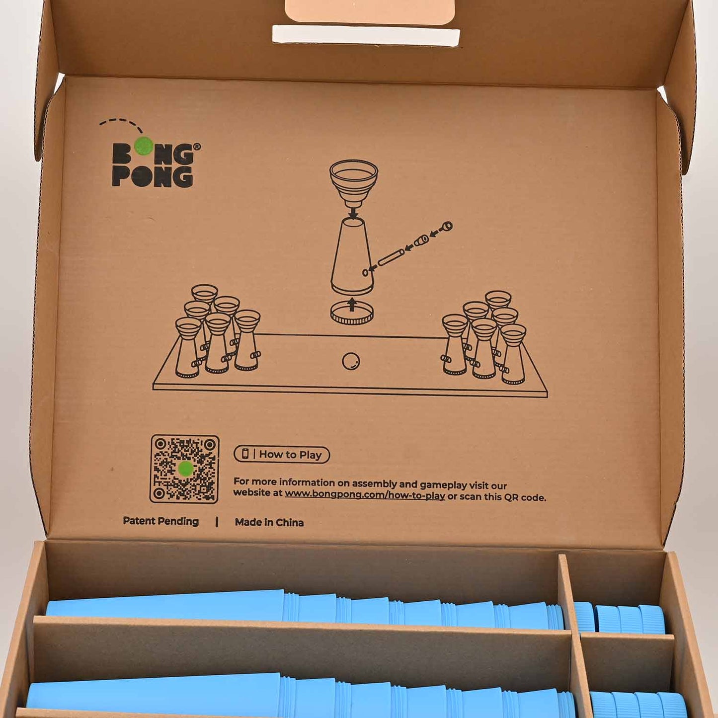 Bong Pong Partyspiel - mit 12 Bongs