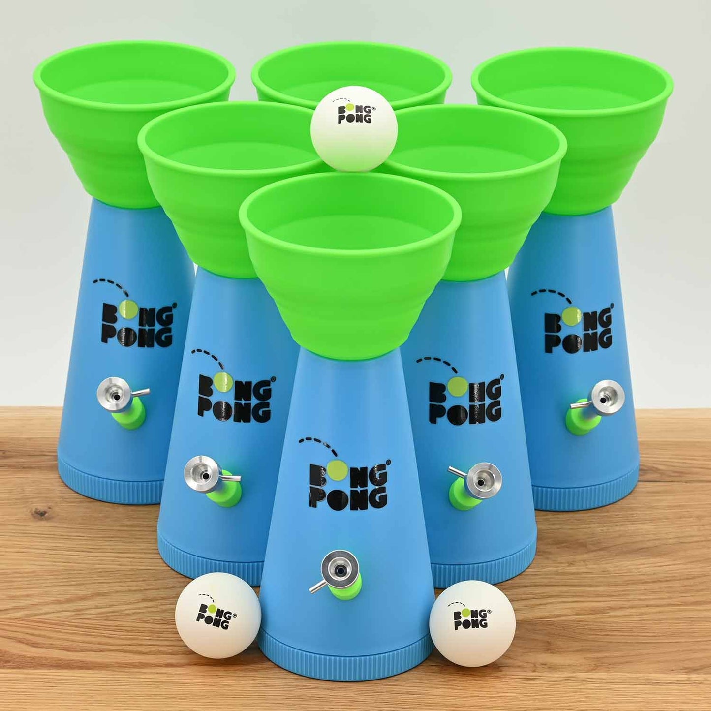Bong Pong Partyspiel - mit 12 Bongs