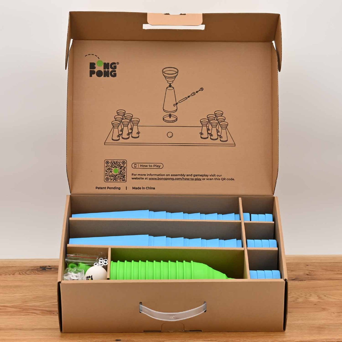 Bong Pong Partyspiel - mit 12 Bongs