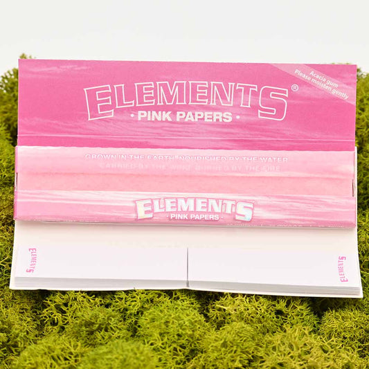 Elements Connoisseur King Size Slim Papers inkl. Tips - Pink