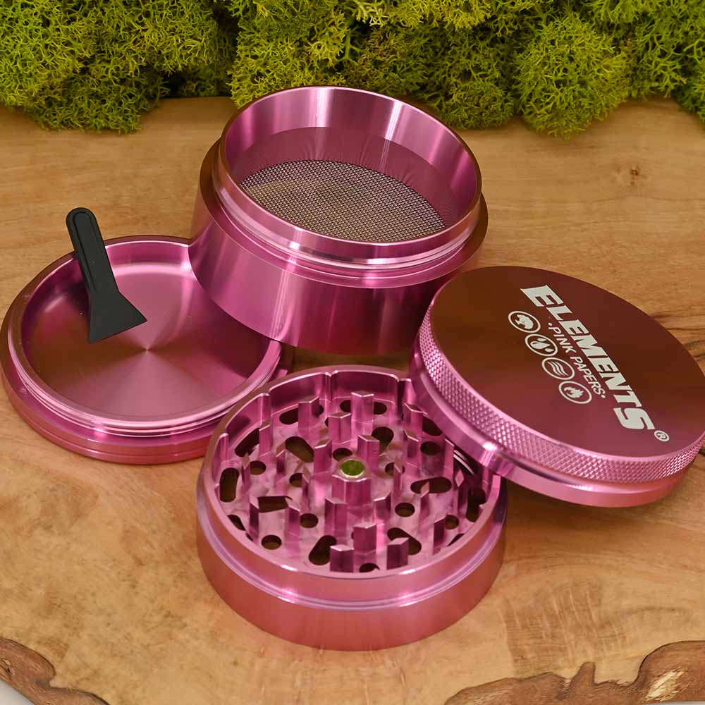 Elements Aluminium Grinder 4-teilig ⌀60mm - Pink