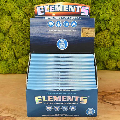 Elements Reis-Papers Kingsize Slim - Display Box (50 Stück)