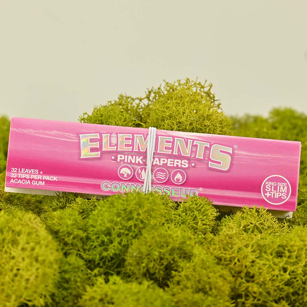 Elements King Size Slim Papers inkl. Tips - Pink