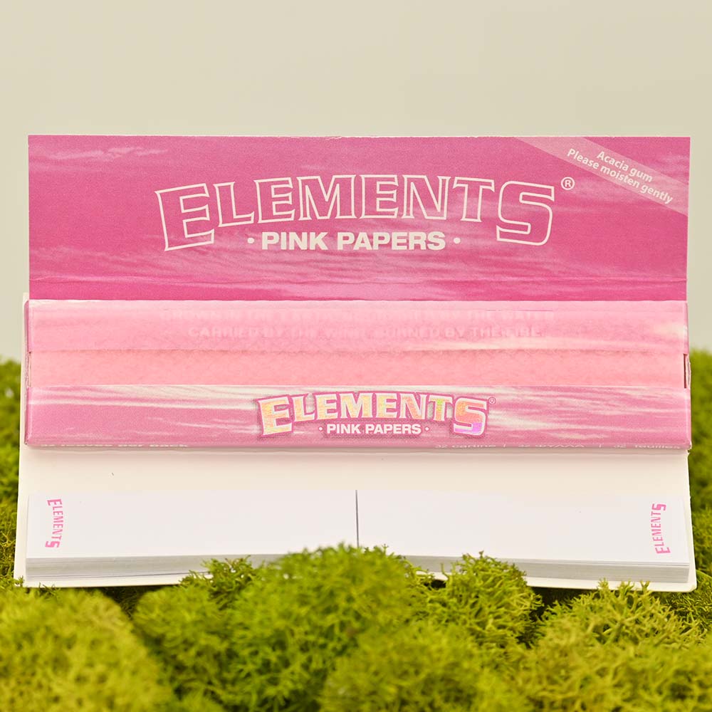 Elements King Size Slim Papers inkl. Tips - Pink