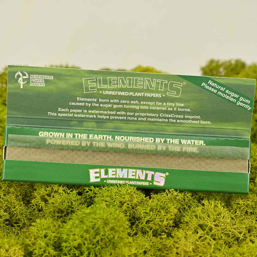 Elements Reis-Papers King Size Slim - grün