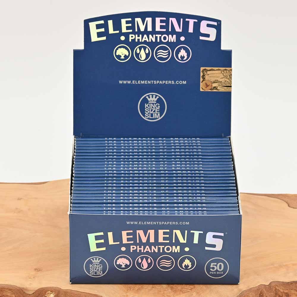 Elements Papers King Size Slim - Phantom Display Box (50 Stück)