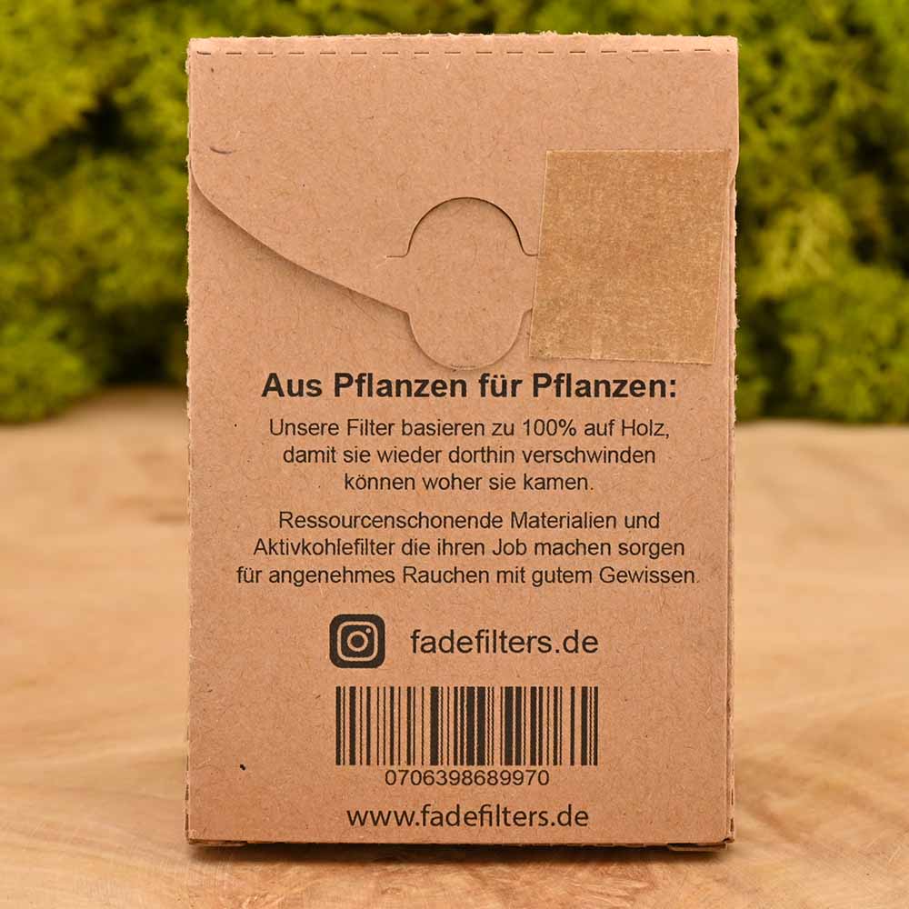 Fade Aktivkohlefilter 6mm (40er) - biologisch abbaubar