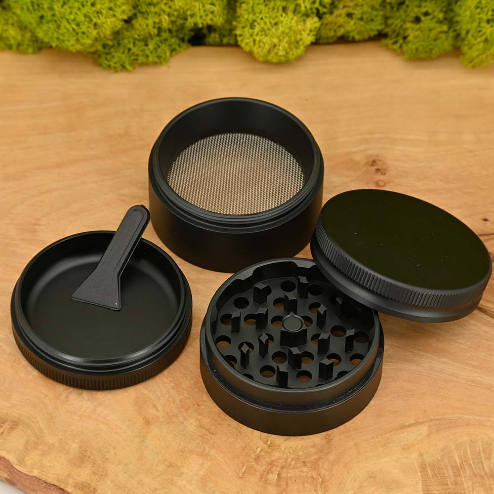 Aluminium Grinder Matte Black ⌀50mm