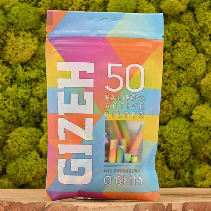 Gizeh Aktivkohlefilter (50 Stück) - Rainbow