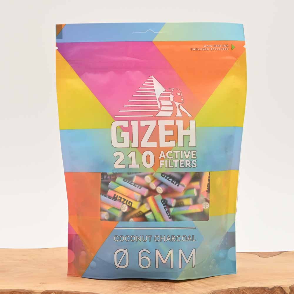 Gizeh Rainbow Aktivkohlefilter (210 Stück)