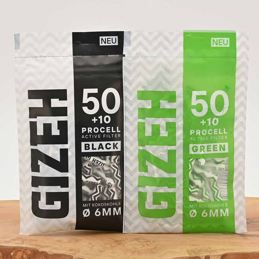 Gizeh Procell Aktivkohlefilter (60 Stück)