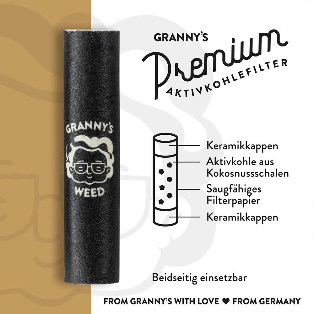 Grannys Slim 5,9mm Aktivkohlefilter - 100er schwarz