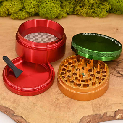 Hammercraft Rasta Aluminium Grinder 4-teilig ⌀63mm