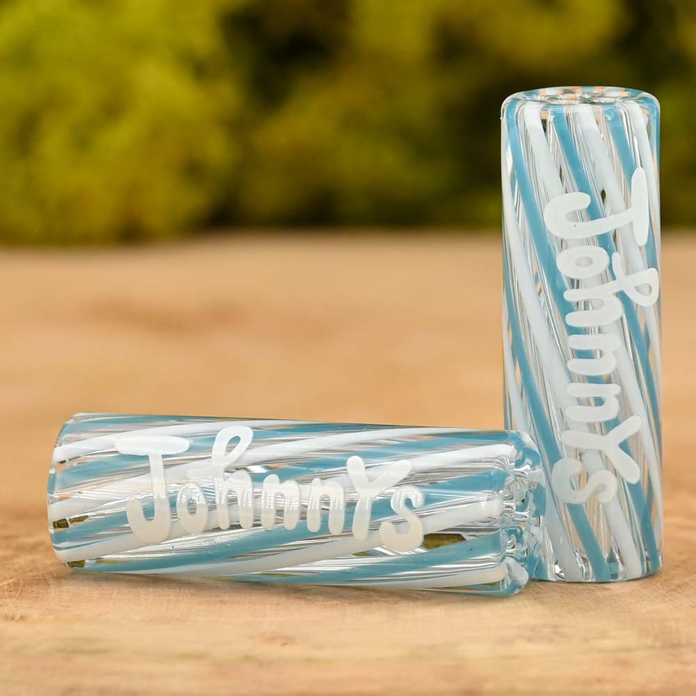 Johnnys Glas Tip - Candy Cane - Spiral Tip 10mm
