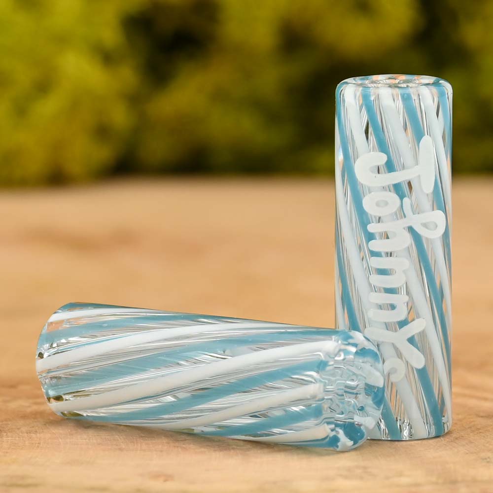 Johnnys Glas Tip - Candy Cane - Spiral Tip 10mm