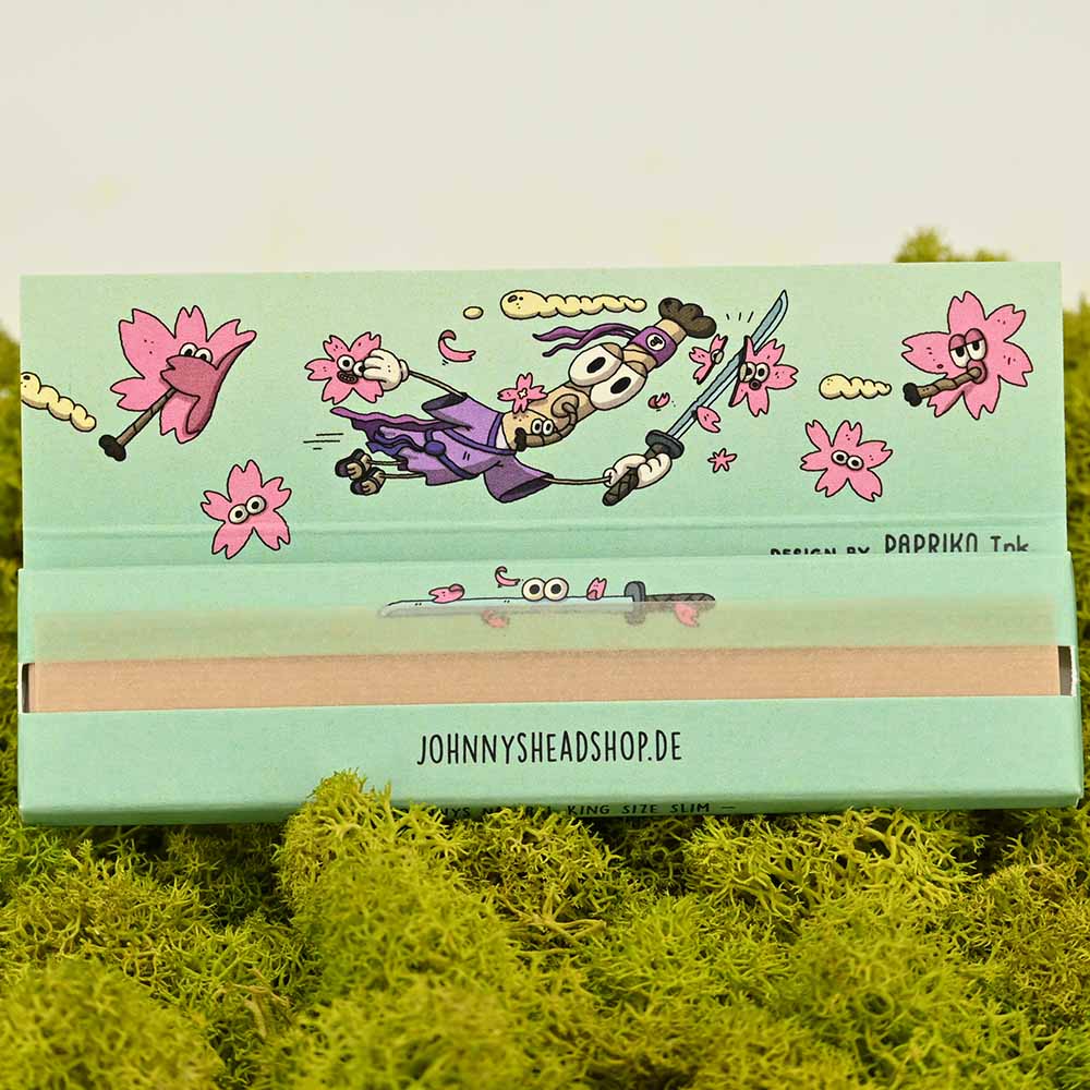 Johnnys Natural Slim Papers - Sakura - Display Box (40 Stück)