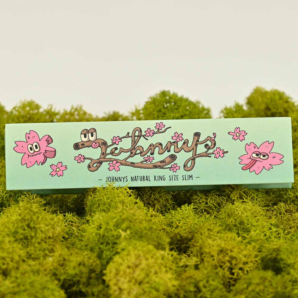 Johnnys Natural Slim Papers - Sakura - Display Box (40 Stück)