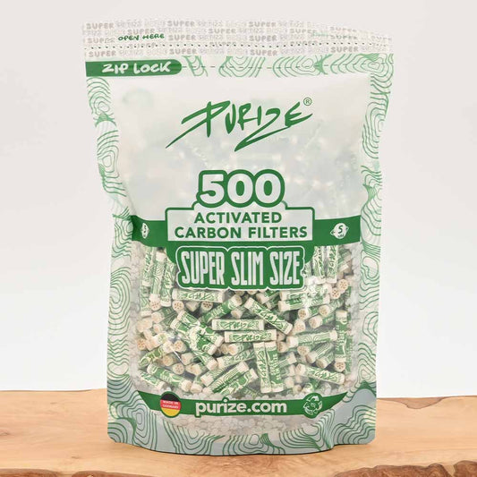Purize Super Slim Size Aktivkohlefilter - 500er Pack