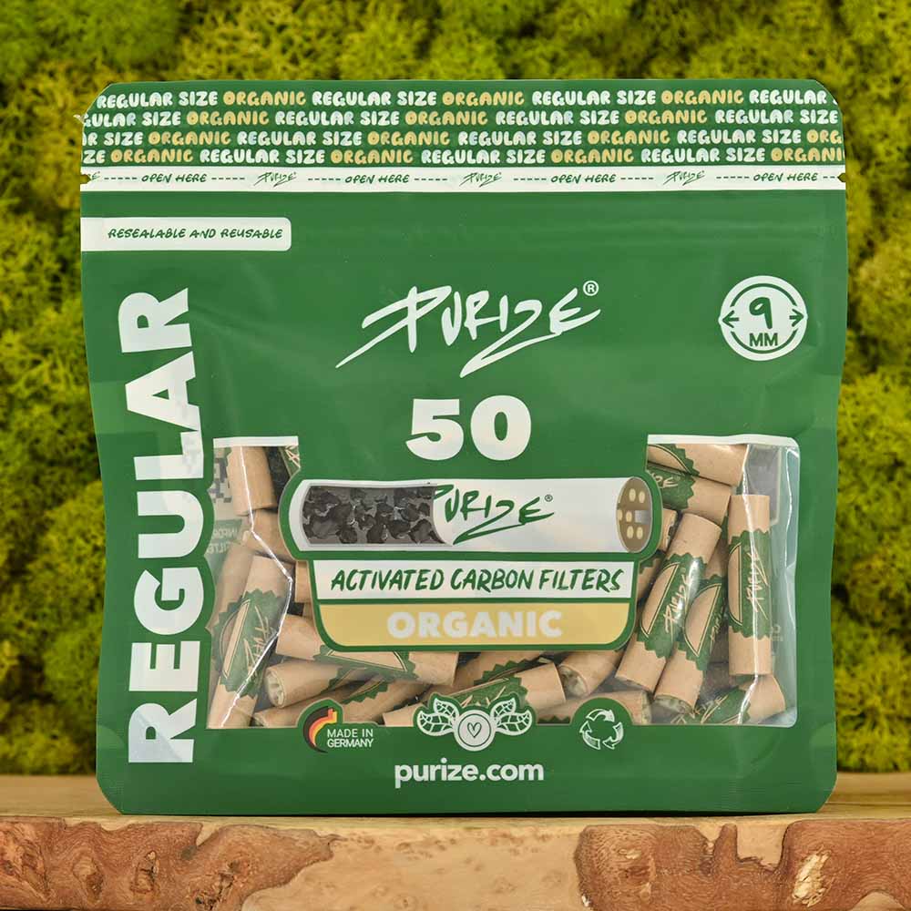 Purize Aktivkohlefilter 9mm Regular (50er Pack)