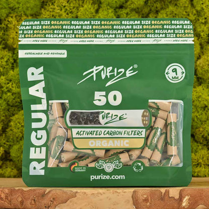 Purize Aktivkohlefilter 9mm Regular (50er Pack)