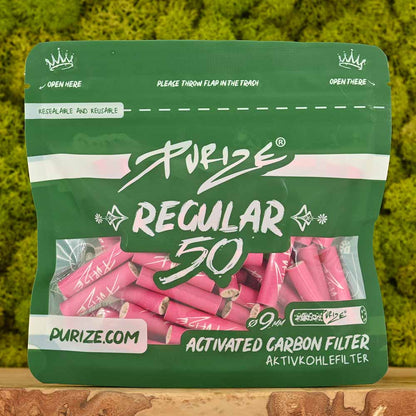 Purize Aktivkohlefilter 9mm Regular (50er Pack)