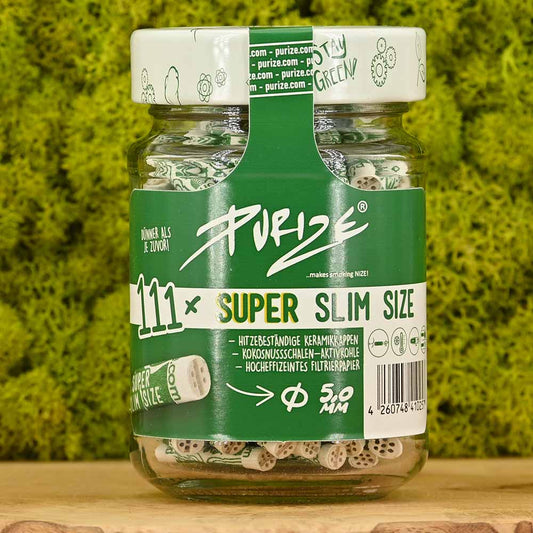 Purize Super Slim Size Aktivkohlefilter - 111er Glas