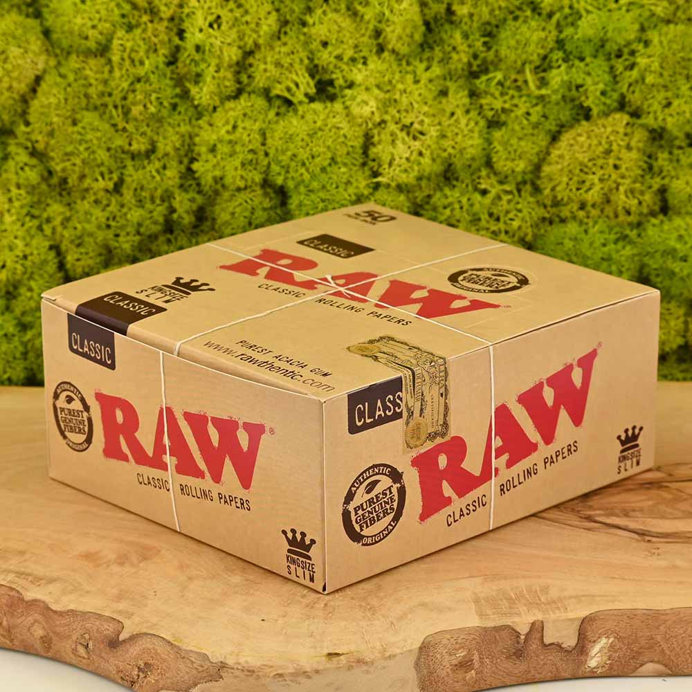 RAW Kingsize Slim Papers - Display Box (50 Stück)