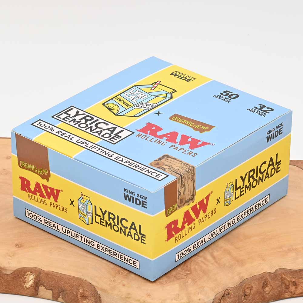 RAW Organic Kingsize Wide Papers - Lyrical Lemonade Display Box (50 Stück)