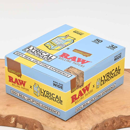 RAW Organic Kingsize Wide Papers - Lyrical Lemonade Display Box (50 Stück)