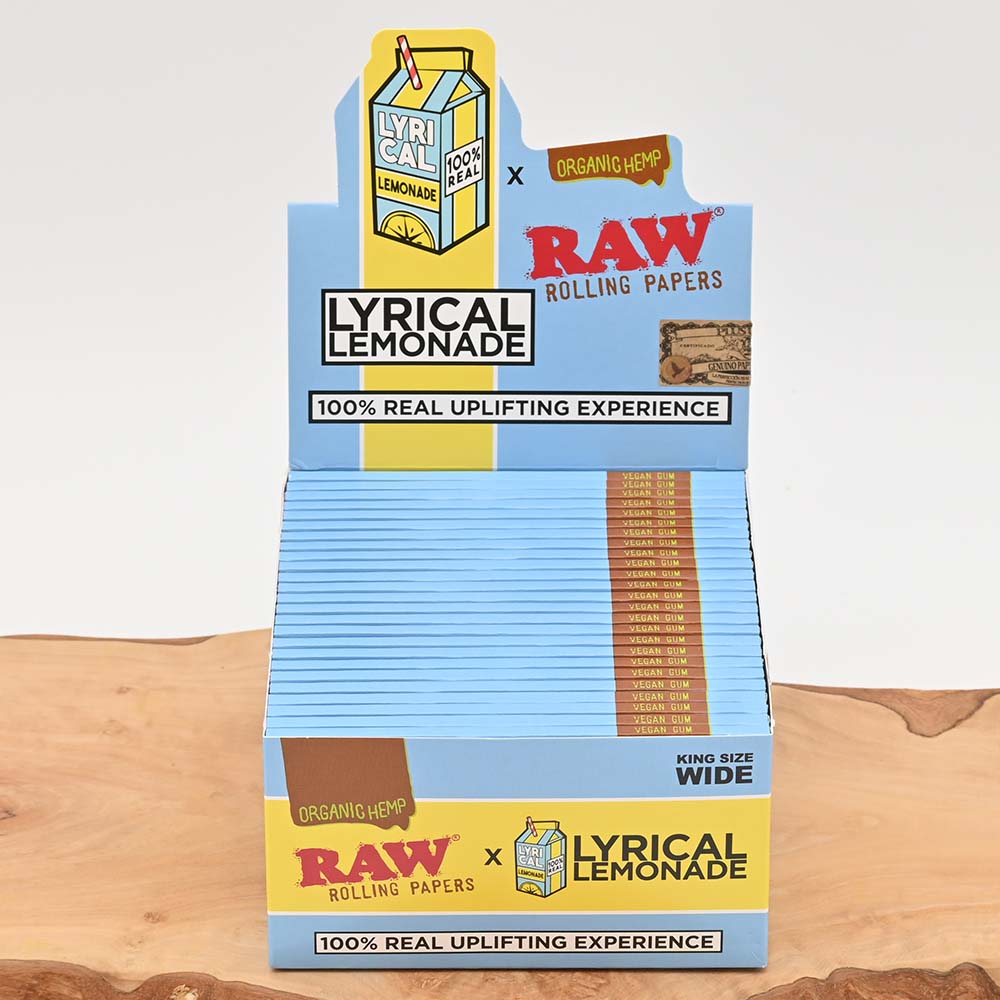 RAW Organic Kingsize Wide Papers - Lyrical Lemonade Display Box (50 Stück)