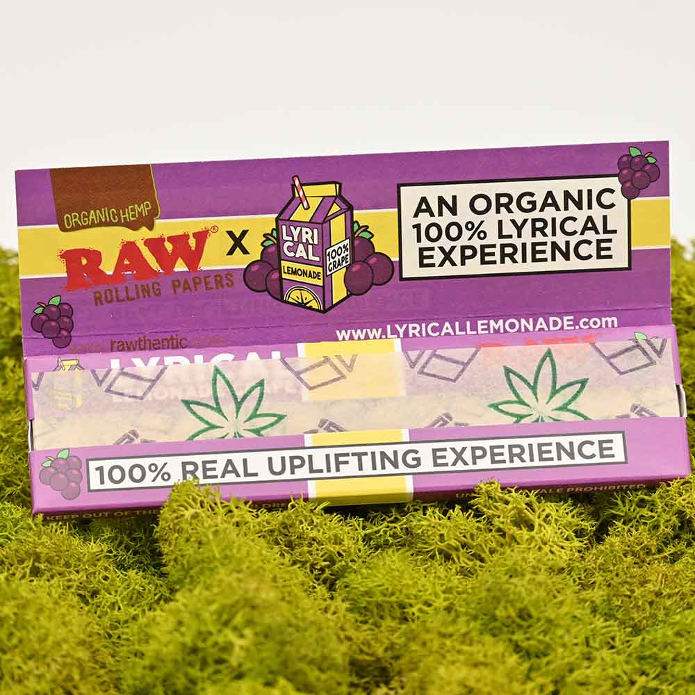 RAW Organic Kingsize Wide Papers - Lyrical Lemonade Grape Display Box (50 Stück)