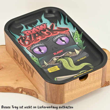 RAW Wooden Cache Box - Rolling Tray als Deckel