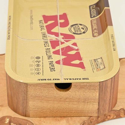 RAW Wooden Cache Box - Rolling Tray als Deckel