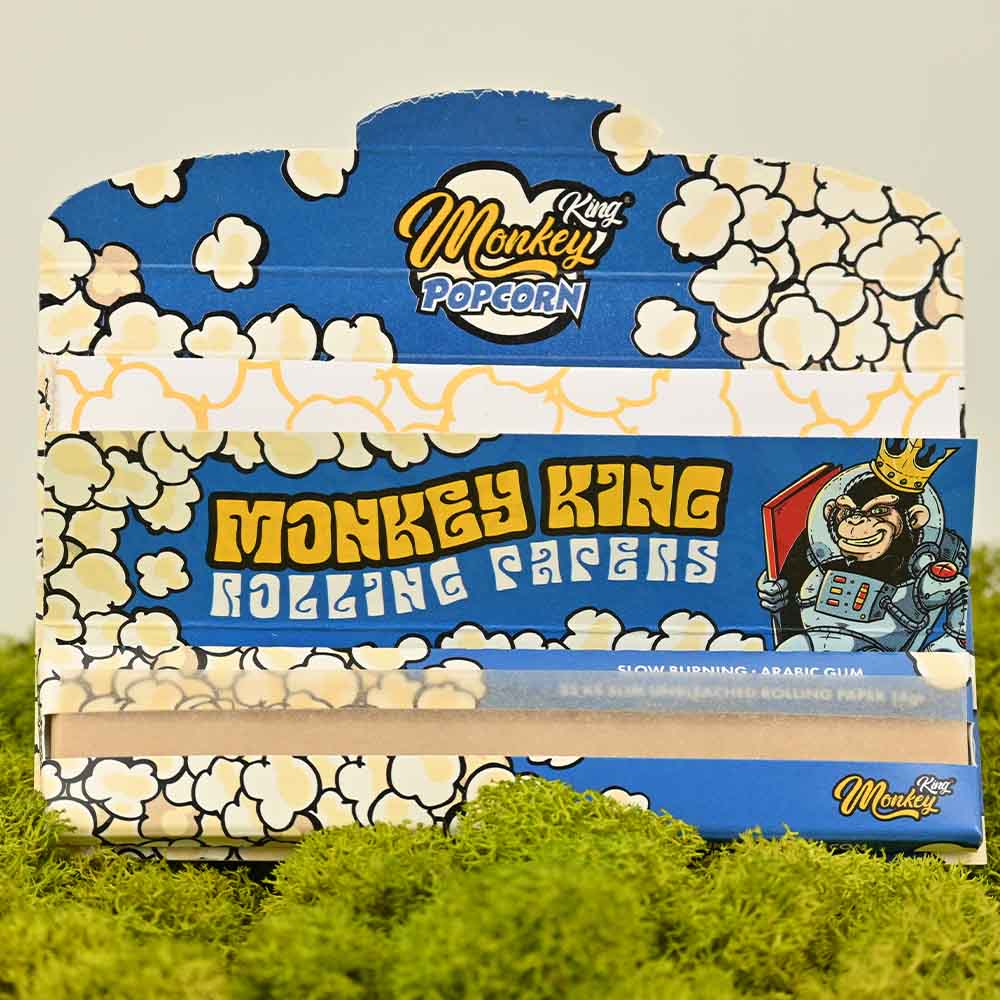 Monkey King Popcorn Kingsize Slim Papers + Tips (mit Geschmack)