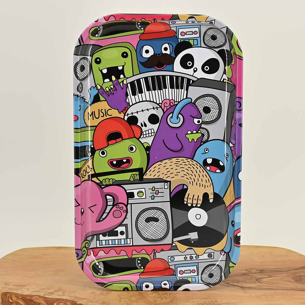 Doodle Monsters - Medium Rolling Tray