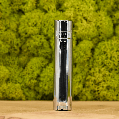 Trendz Feuerzeug Mit Flint-Zündung – Robustes Metall, Glänzendes Chrom, In Clipper-Geschenkbox, Dünnes Design
