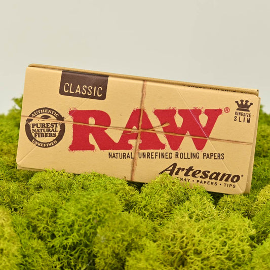 RAW Artesano Kingsize Slim Papers | mit Schale & Tips!