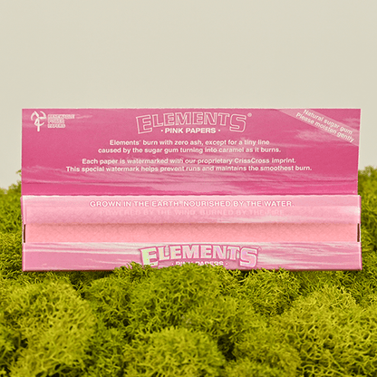 Elements King Size Slim Papers - Pink