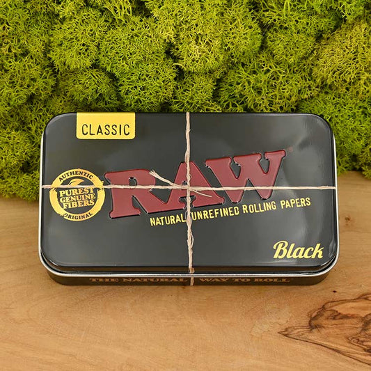 RAW Black Tin Case - für Joints & Paper