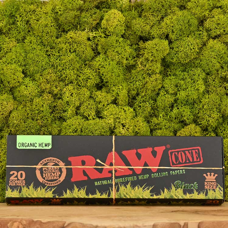 RAW Black Organic Cones Kingsize (20er Set)